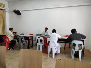 dining area at Krsna's Free Meals in Central Singapore