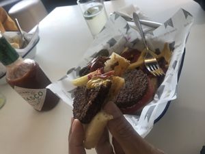 Tabasco was handy ! at Gylly Beach Cafe in Falmouth