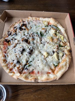 I always make my pizza half and half so I can have more variety  at Mod Pizza - Northfield Blvd in Denver