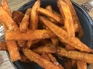 Sweet potato fries  at The Bells of Peover in Lower Peover