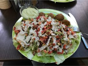 Falafel at Rohkosteria in Frankfurt