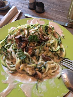 Zucchini pasta  at Rohkosteria in Frankfurt