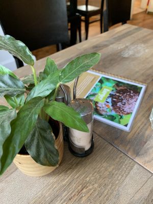 Table at Rohkosteria in Frankfurt