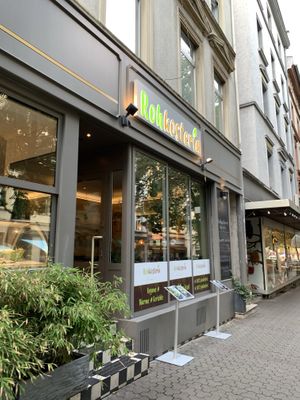 Outside at Rohkosteria in Frankfurt