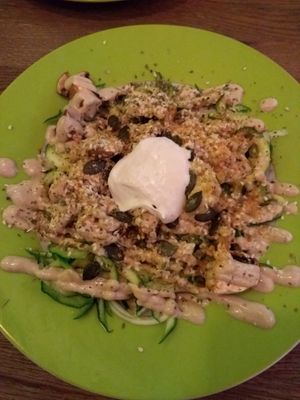 Cougettie spaghetti at Rohkosteria in Frankfurt