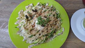 Zuchini Spagetti at Rohkosteria in Frankfurt