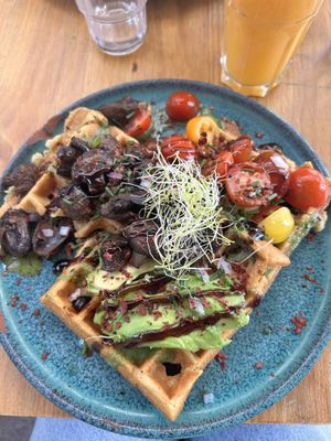 Gaufre veggie (il manque le houmous et le pesto rosso)  at Auden in Montpellier