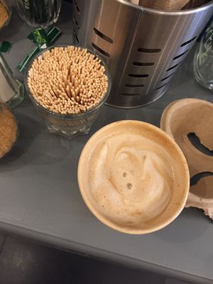 Almond cappuccino- delicious ! at Auden in Montpellier