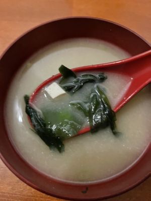 miso soup at Kensho in Westminster