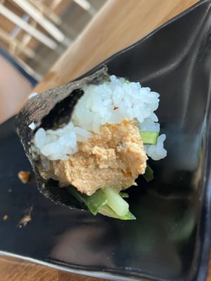 Spicy tuna hand roll   at Kensho in Westminster