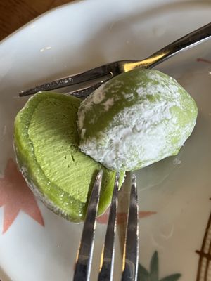 Matcha Mochi ice cream   at Kensho in Westminster