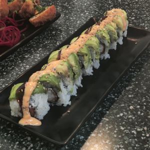 The caterpillar was in a sleeping pose this time at Kensho in Westminster