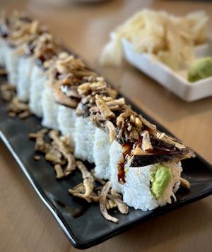 Seared salmon roll  at Kensho in Westminster