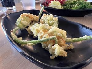Zucchini blossoms  at Kensho in Westminster