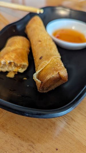 Loas Spring Rolls, crispy and delicious at Kensho in Westminster