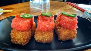 Crispy ricee  at Kensho in Westminster