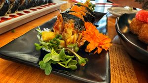 Spider roll  at Kensho in Westminster