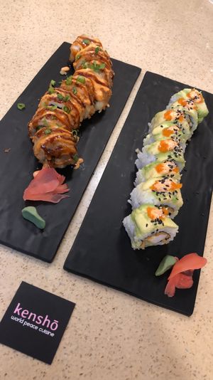 Crunchy Cali & shrimp-less tempura roll  at Kensho in Westminster