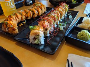 Crunchy Cali and Yoga Fire rolls at Kensho in Westminster