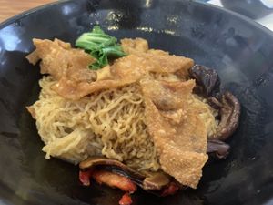 Wanton mee (noodles so-so only) at True Veggie 实斋 in Central Singapore