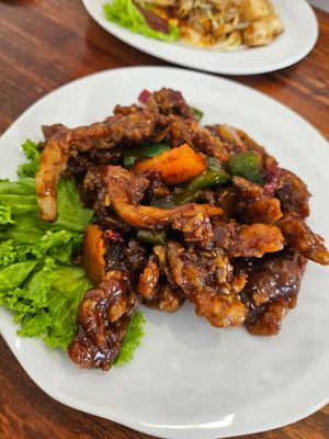 Gong Bao Abalone Mushroom at True Veggie 实斋 in Central Singapore