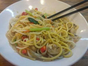 Hokkein Mee (ordered without egg to make it vegan) at True Veggie at True Veggie 实斋 in Central Singapore