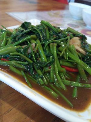 Stir Fry Kang Kong at True Veggie 实斋 in Central Singapore