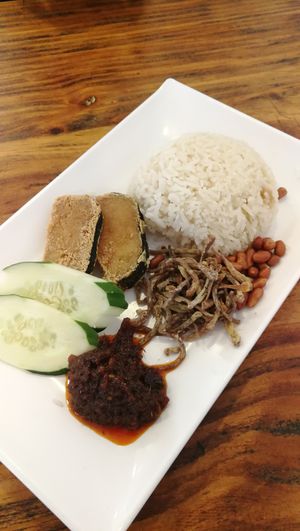 Nasi Lemak, requested for no egg at True Veggie 实斋 in Central Singapore