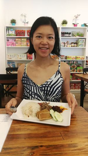 Nasi Lemak, requested for no egg at True Veggie 实斋 in Central Singapore