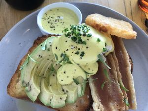 My mouthgasm eggs benny   at Crux in Semaphore