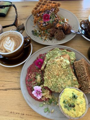 OG waffles and Basic  at Crux in Semaphore