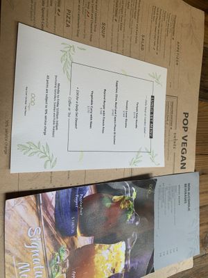 Lunch menu at POP vegan in Hong Kong Island