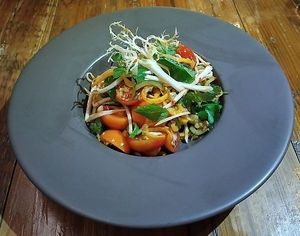 Zoodles with Nam Yum Dressing at POP vegan in Hong Kong Island