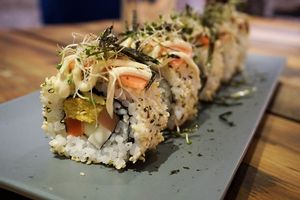 sushi at POP vegan in Hong Kong Island