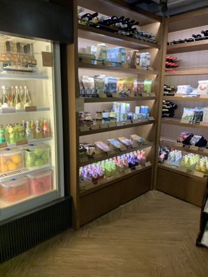 Small grocery shop in the restaurant  at POP vegan in Hong Kong Island
