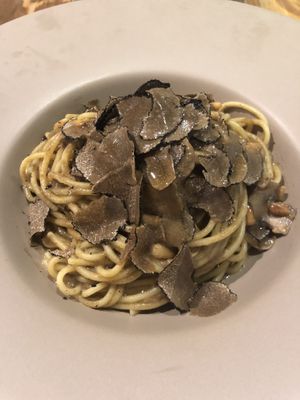 Truffle GF spaghetti  at POP vegan in Hong Kong Island