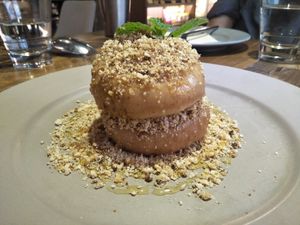 Apple crumble at POP vegan in Hong Kong Island