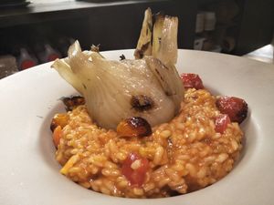 Tomato risotto  at POP vegan in Hong Kong Island