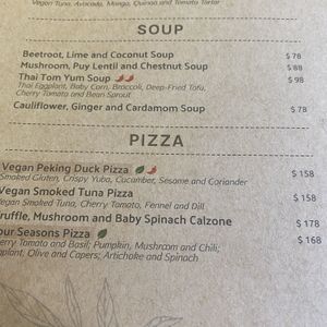 Menu 1/2020 at POP vegan in Hong Kong Island