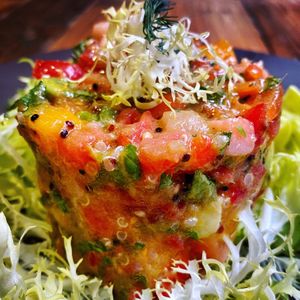 Vegan Tuna Tartare  at POP vegan in Hong Kong Island