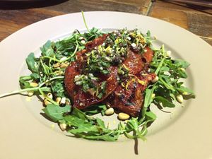 Watermelon steak  at POP vegan in Hong Kong Island