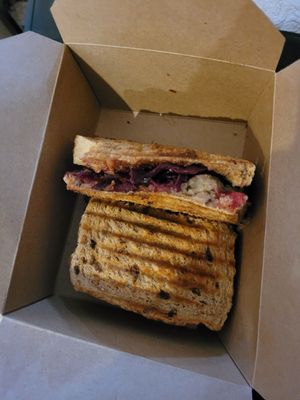 Christmas Toasted Sandwich at The Greenhouse Cafe in Felixstowe