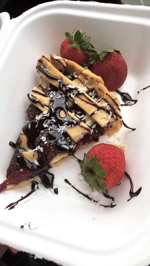 Strawberry & Coconut tart  at The Electric Vegan in Dublin