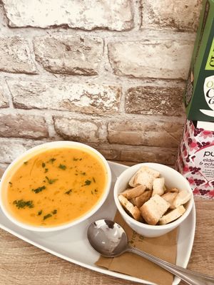 Soup of the day  at The Electric Vegan in Dublin