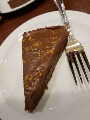 Raw vegan cake ,so delicious at The Electric Vegan in Dublin