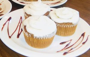 Vanilla & coconut icing cupcakes  at The Electric Vegan in Dublin