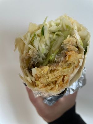 Inside of falafel wrap / Falafel Wrap Füllung at Falafel Ali1 in Leipzig