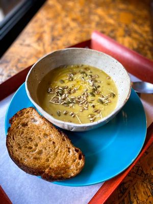 pea soup at Veg To Go in Sao Paulo