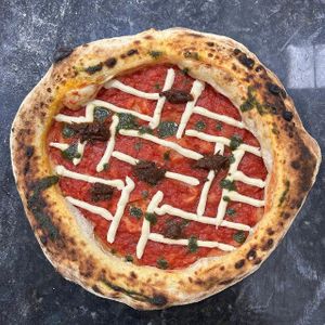 Vegan Pride pizza at Veg To Go in Sao Paulo