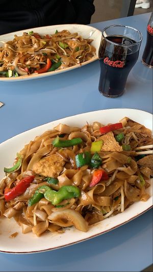 Rice noodles with vegetables and soy meat  at Spicy Hot - Ingelsta in Norrkoping